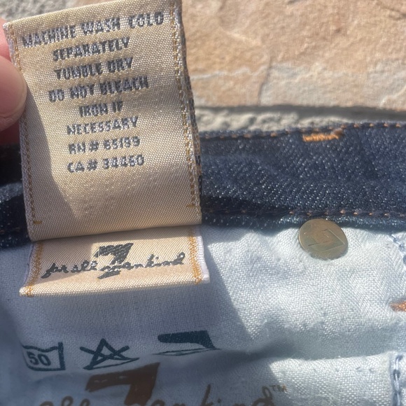 7 For All Mankind Womens Indigo Wash Bootcut Jeans (Size 25) - Picture 4 of 9